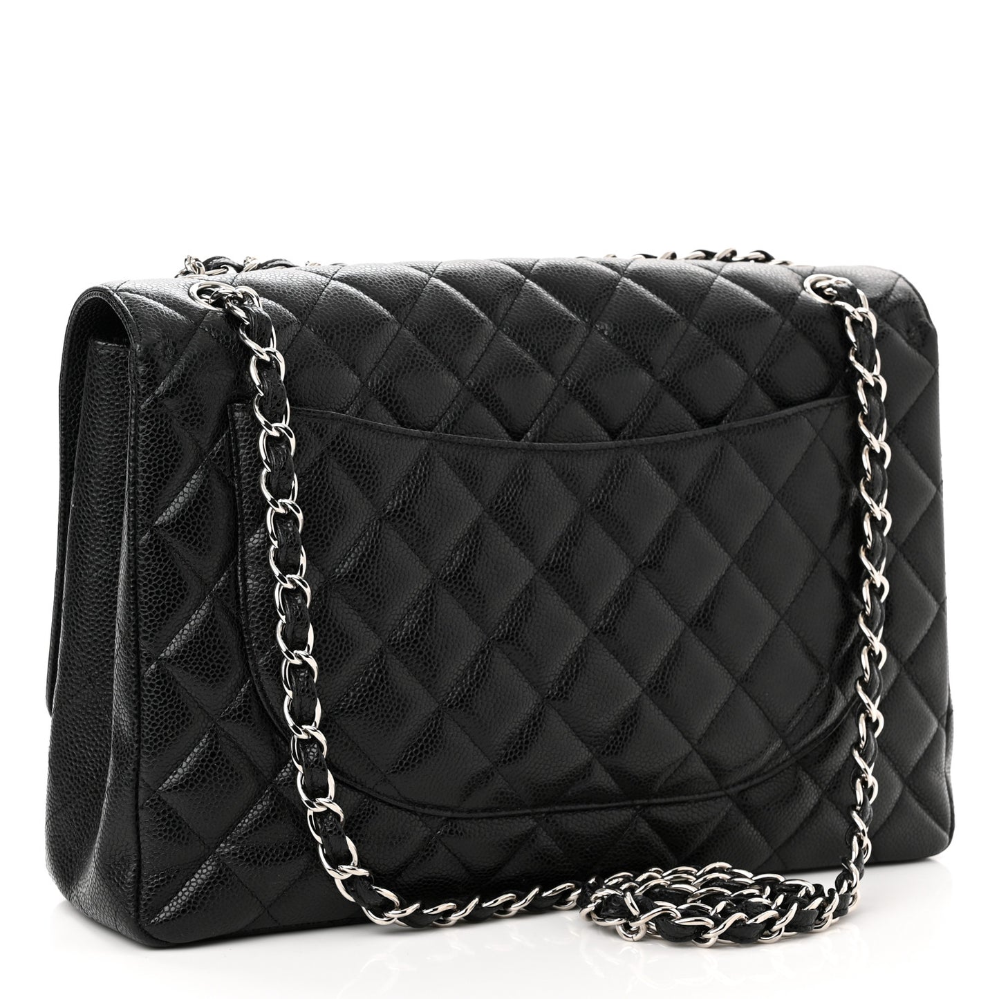 Caviar Quilted Maxi Single Flap Black