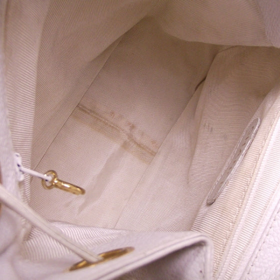 Chanel Caviar CC Backpack White 10 of 12