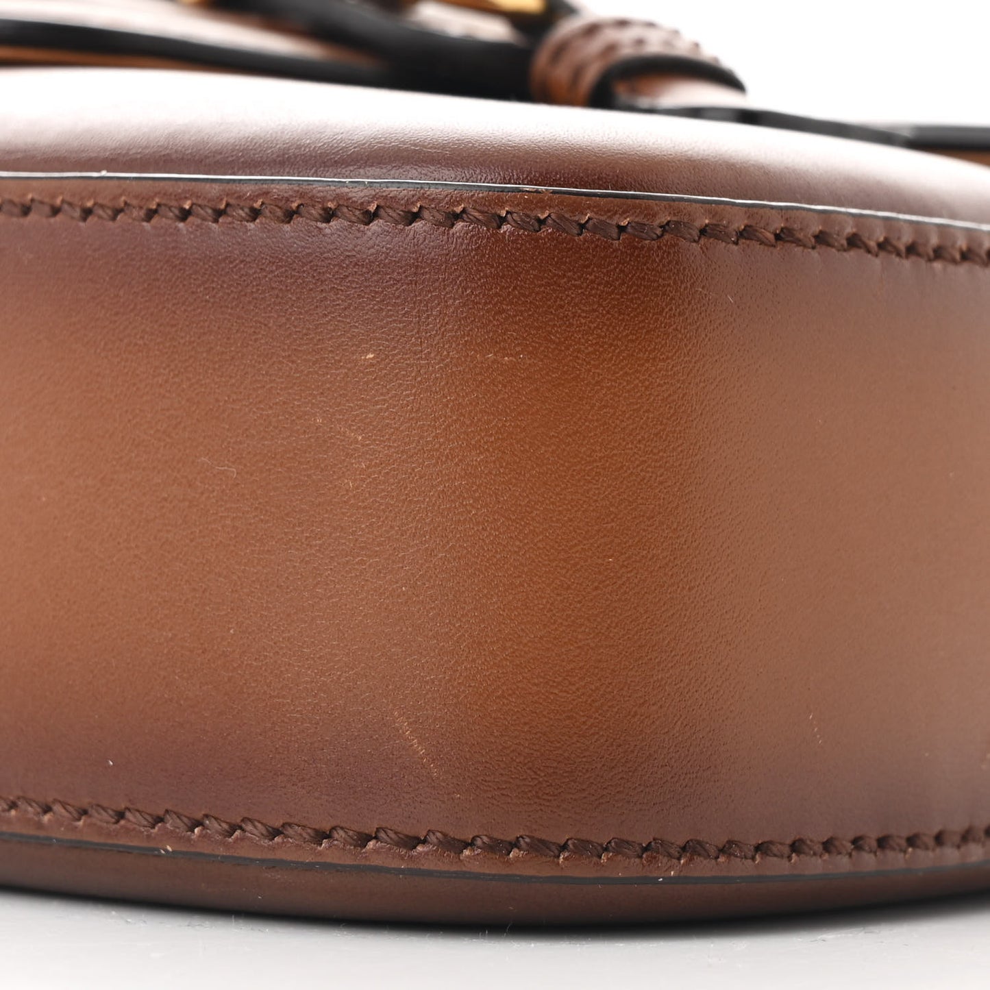 Calfskin Small Lady Web Shoulder Bag Cuir