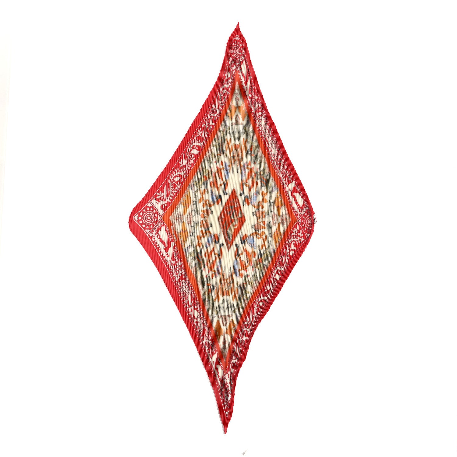 Hermes Silk Plisse Early America Scarf 90 2 of 3
