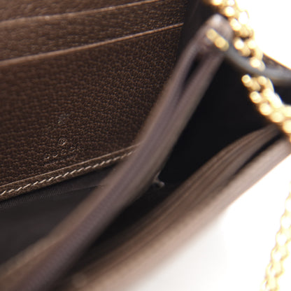 Gucci GG Supreme Monogram Web Ophidia Wallet On Chain Brown 12 of 14