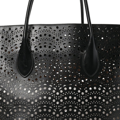 Alaia Calfskin Laser Cut Tote Black 8 of 11