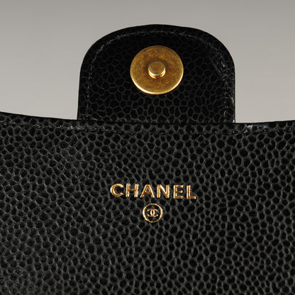 Chanel Caviar Quilted Wallet On Removable Chain Black 6 of 8
