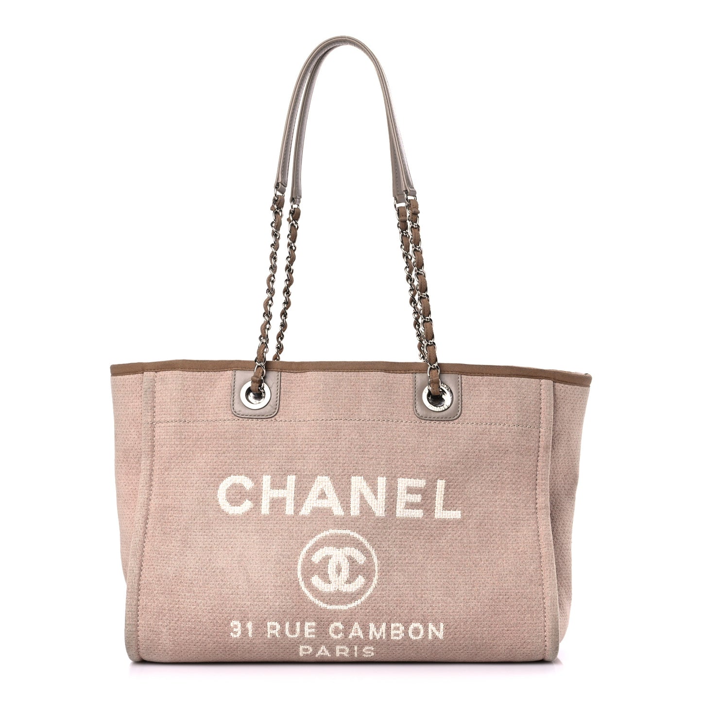 Canvas Small Deauville Tote Beige