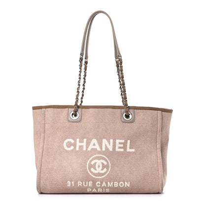 Chanel Canvas Small Deauville Tote Beige 1 of 16