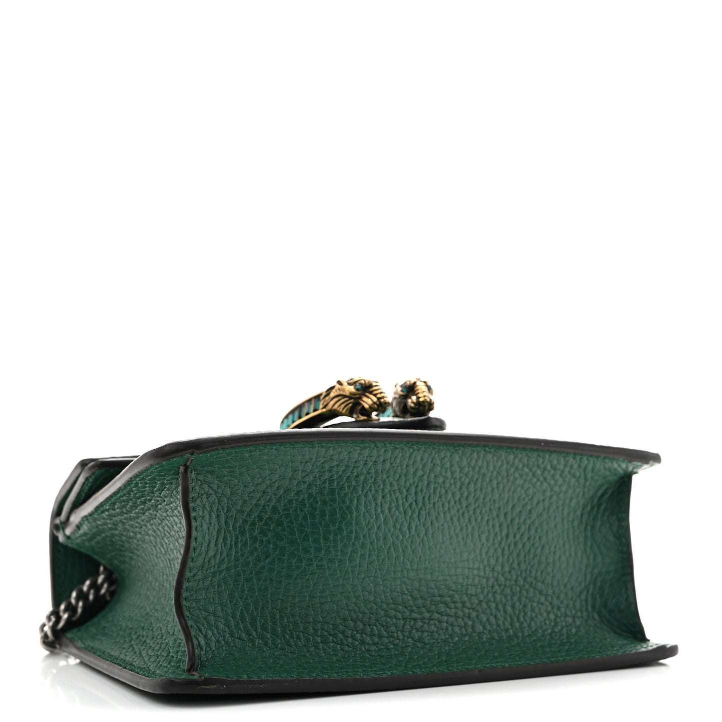 Dollar Calfskin Crystal Mini Dionysus Top Handle Bag Emerald