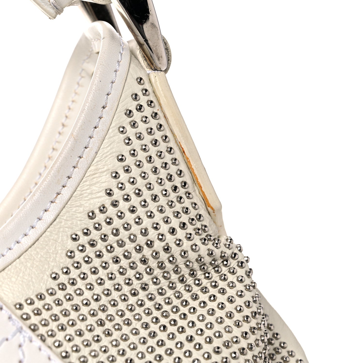 Burberry Calfskin Studded Hobo White 29 of 34