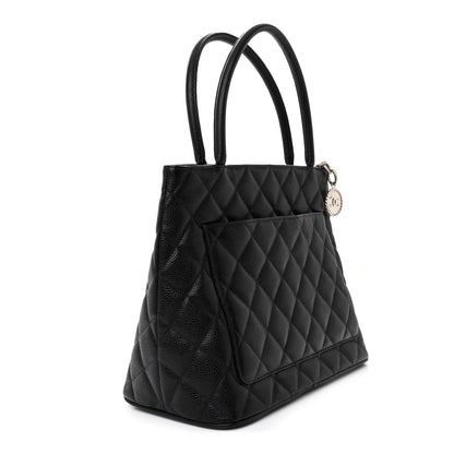 Chanel Caviar Quilted Medallion Tote Black 3 of 10