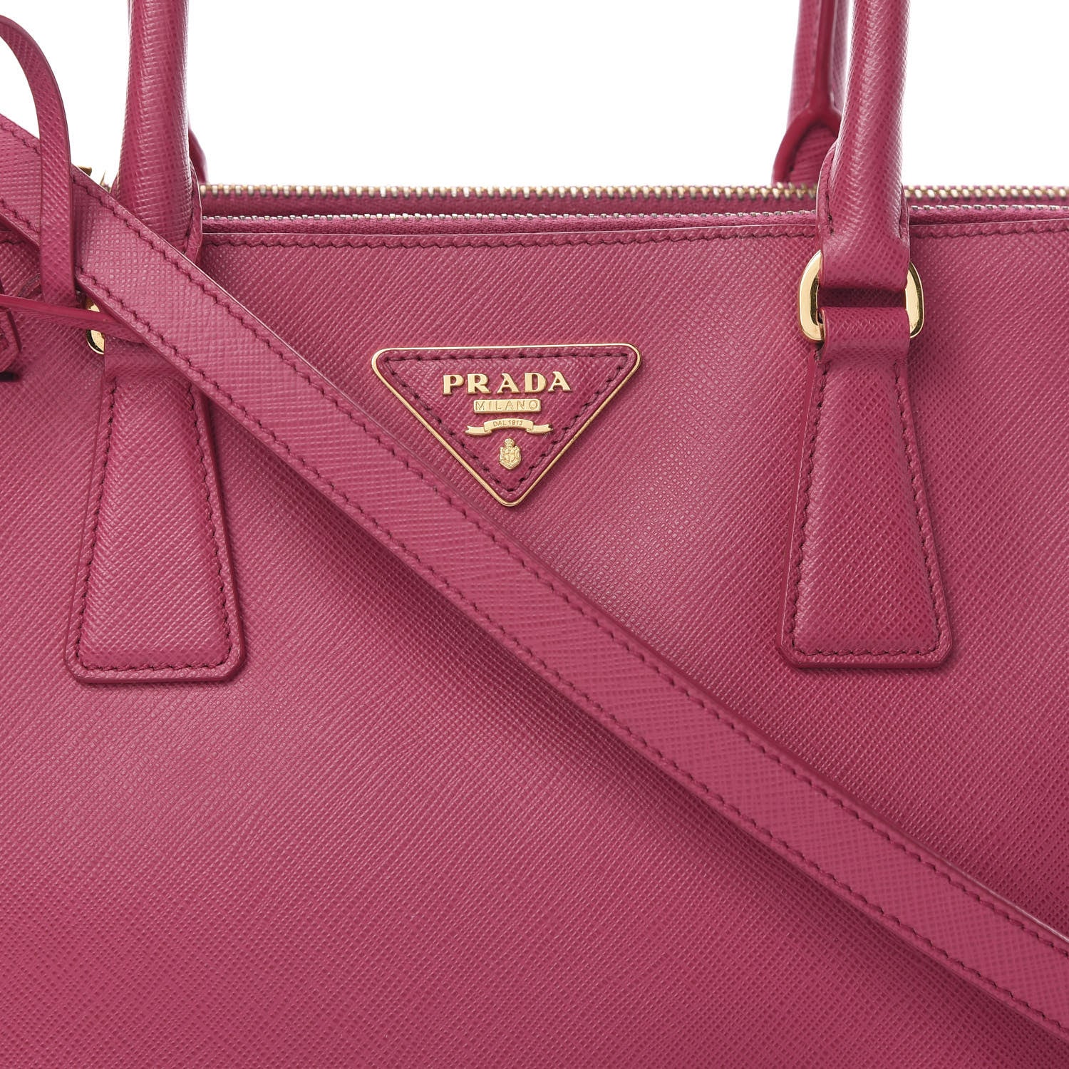 Prada Saffiano Small Galleria Double Zip Tote Ibisco 8 of 13