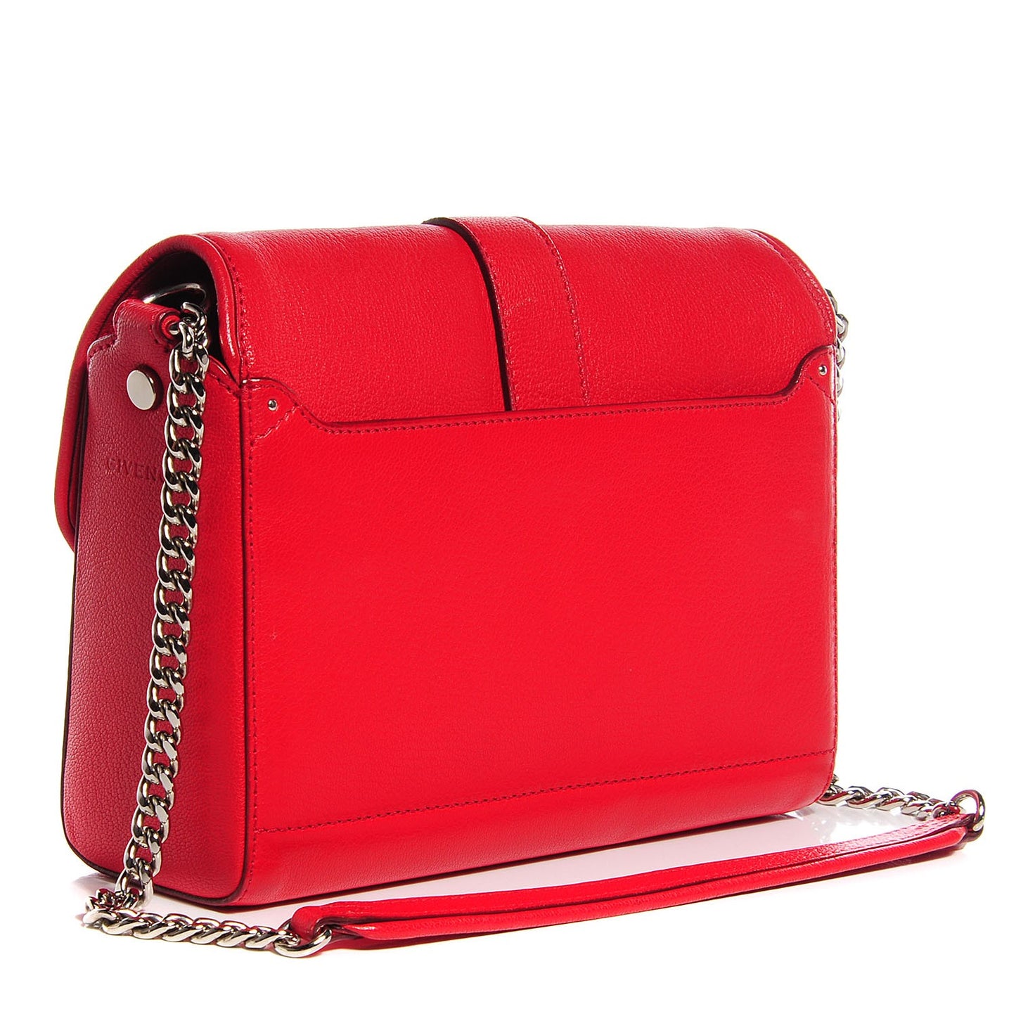 Sugar Goatskin Obsedia Chain Shoulder Bag Red