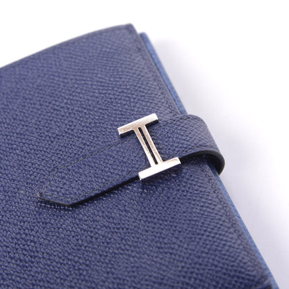 Hermes Epsom Bearn Verso Compact Wallet Bleu Encre Zellige 10 of 11