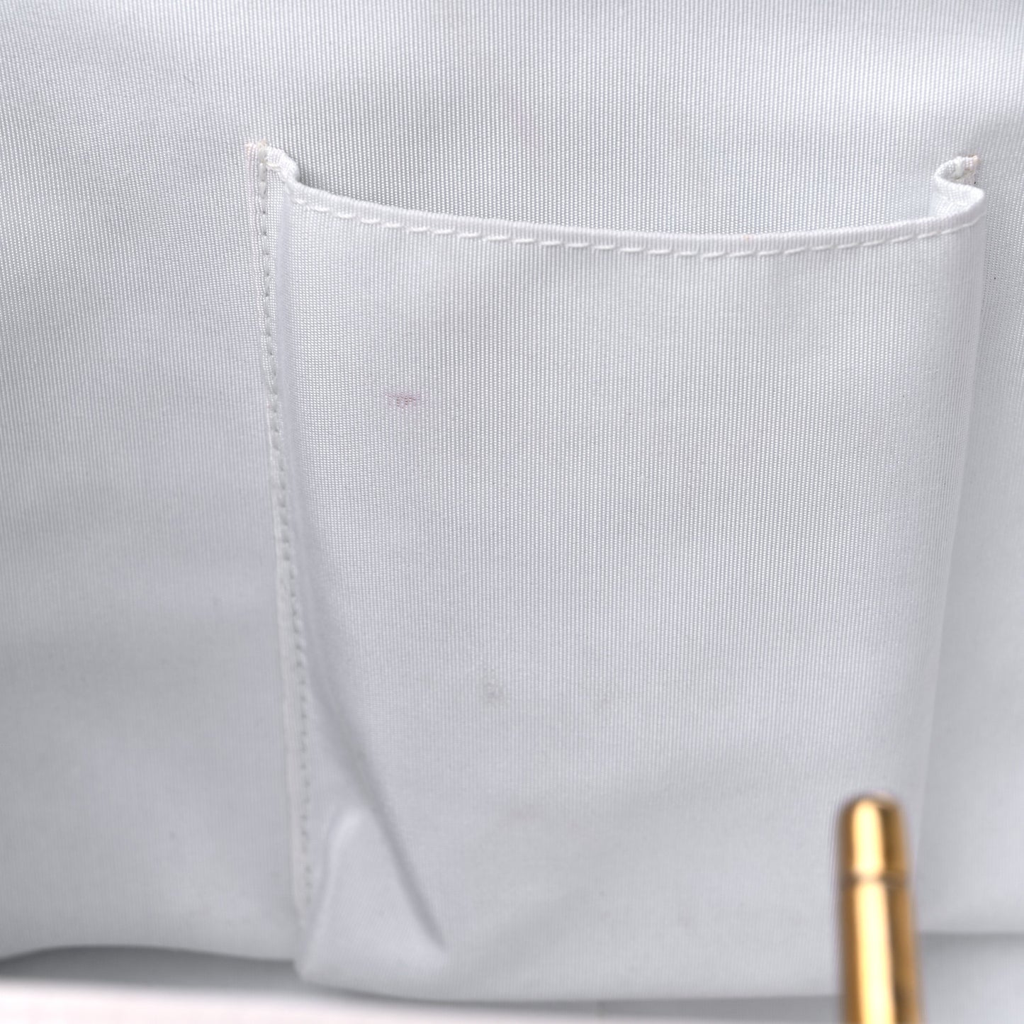 Caviar Quilted Sweet Classic Shopping Tote White