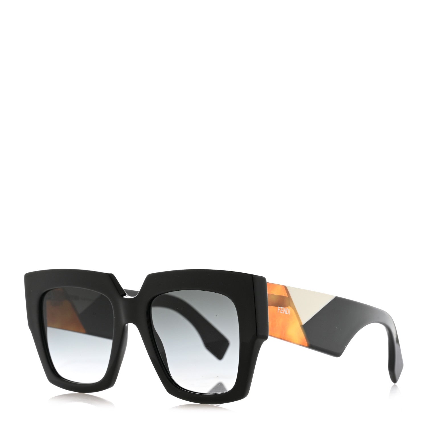 Fendi Facets Square Sunglasses FF 0263/S Black 1 of 7