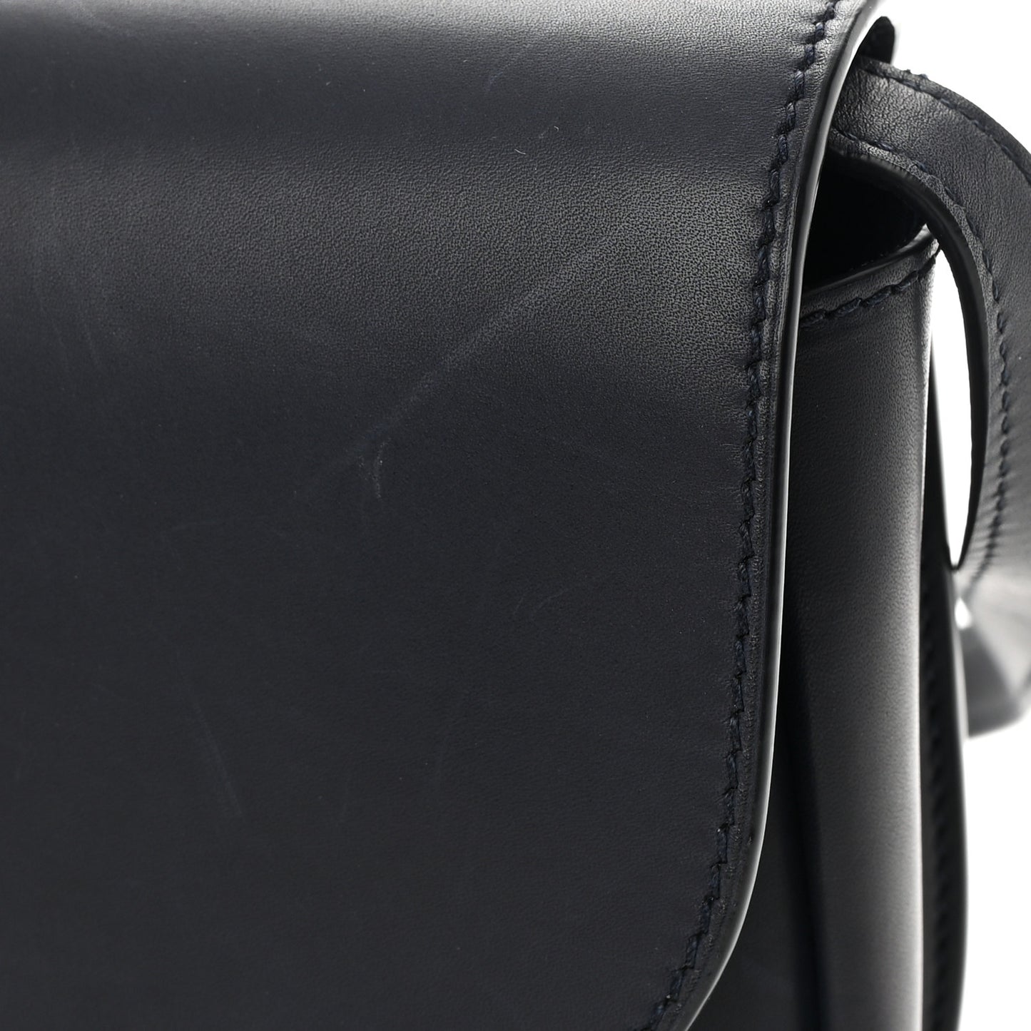 Smooth Calfskin Monogram Medium Kaia Satchel Deep Marine