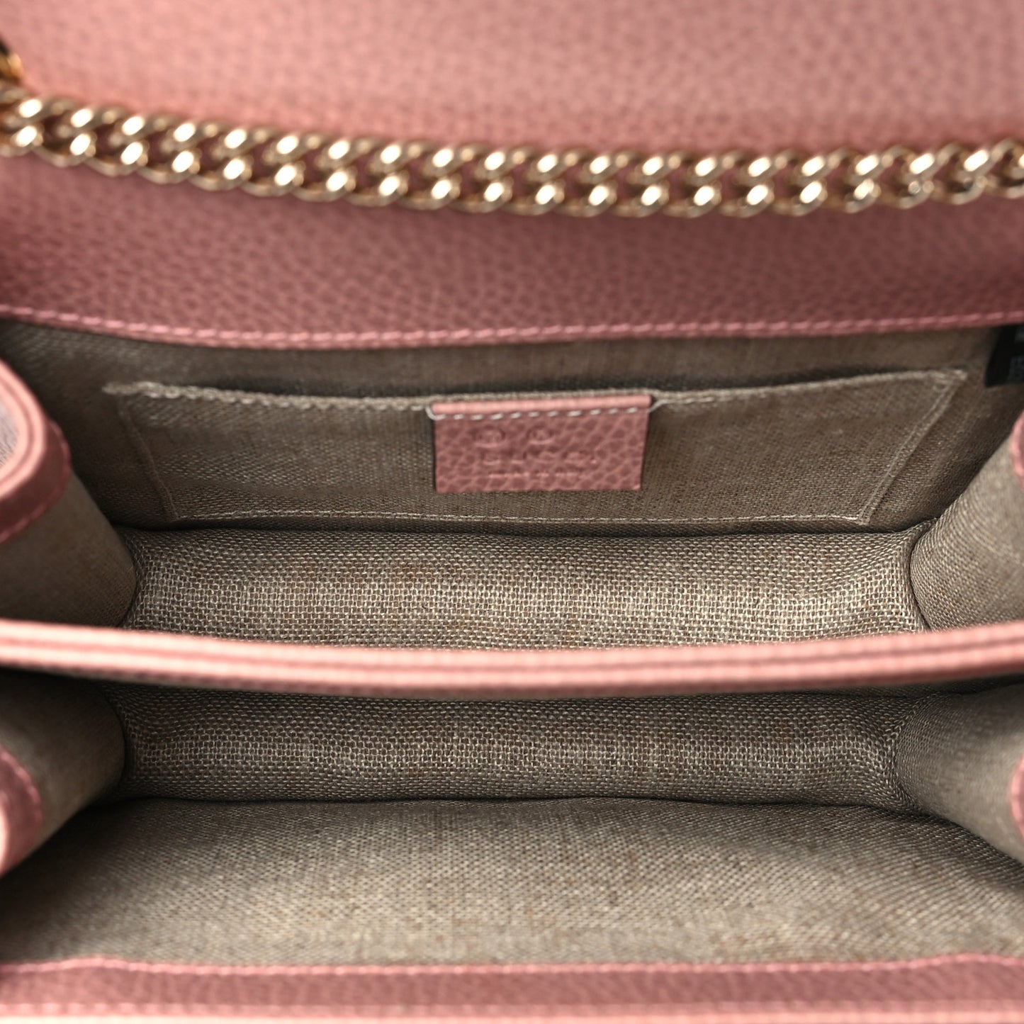 Dollar Calfskin Small Interlocking G Shoulder Bag Soft Pink