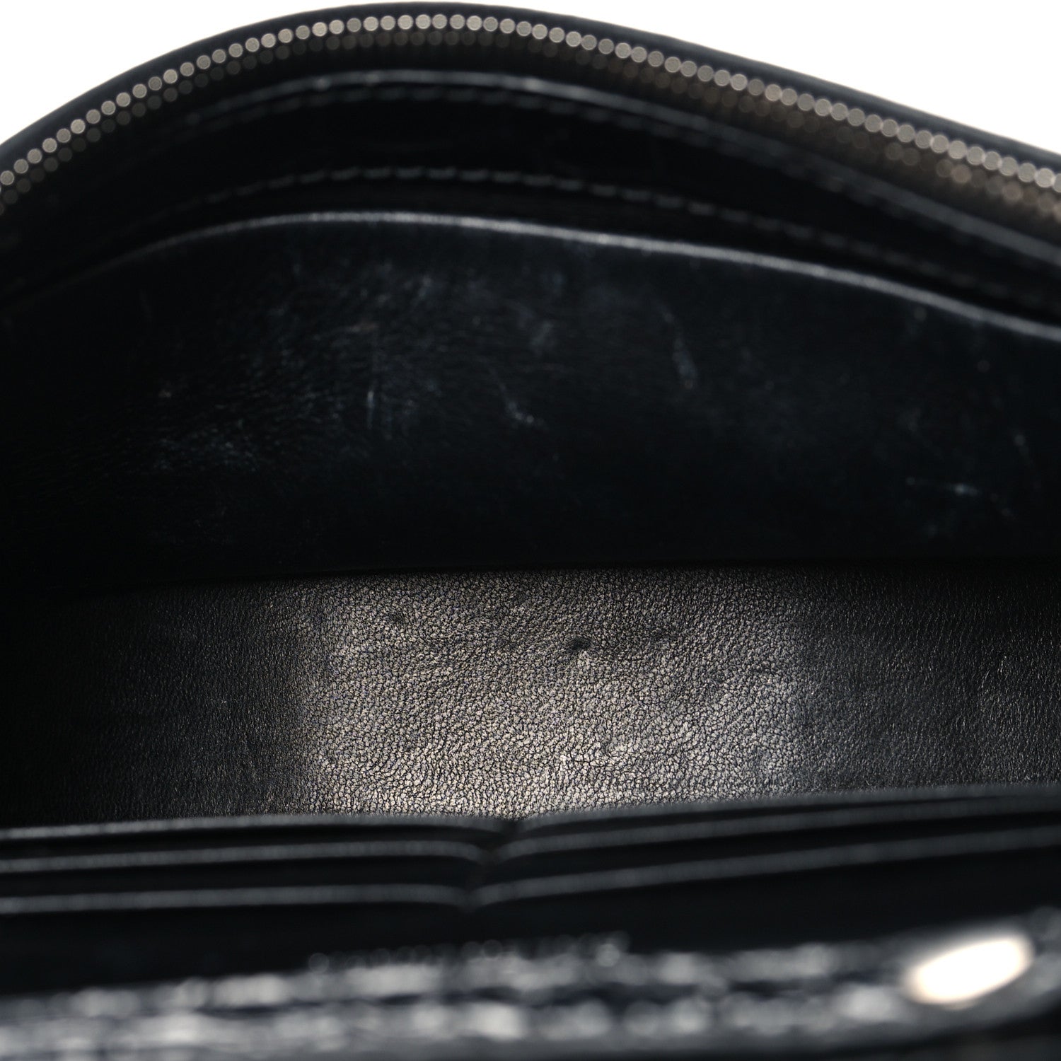 Balenciaga Shiny Calfskin Monochrome Crocodile Embossed Hourglass Chain Bag Black 5 of 10