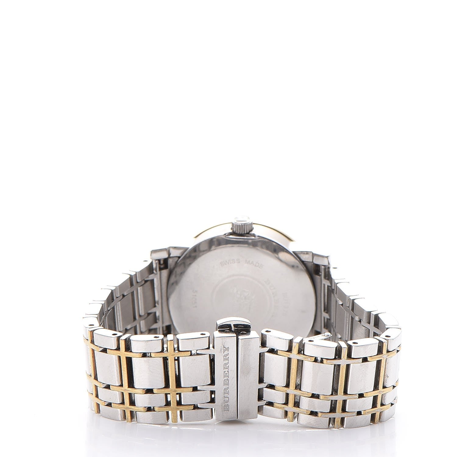 Burberry Stainless Steel Diamond Gold Tone Heritage Watch 4 of 9