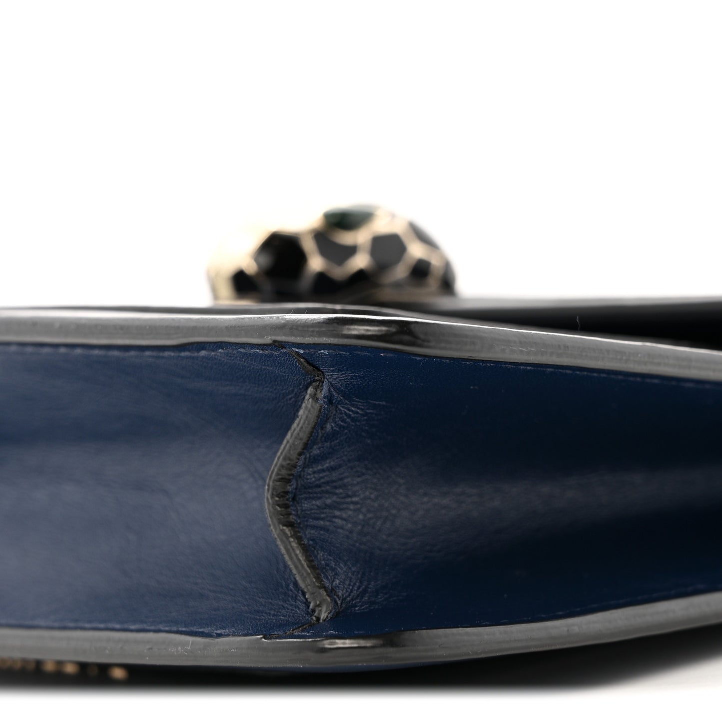 Calfskin Serpenti Forever Snake Strap Crossbody Bag Navy