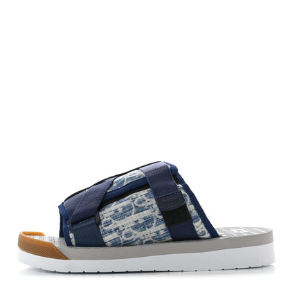 Christian Dior Oblique Denim Mens Alpha Sandals 40 Blue 1 of 10