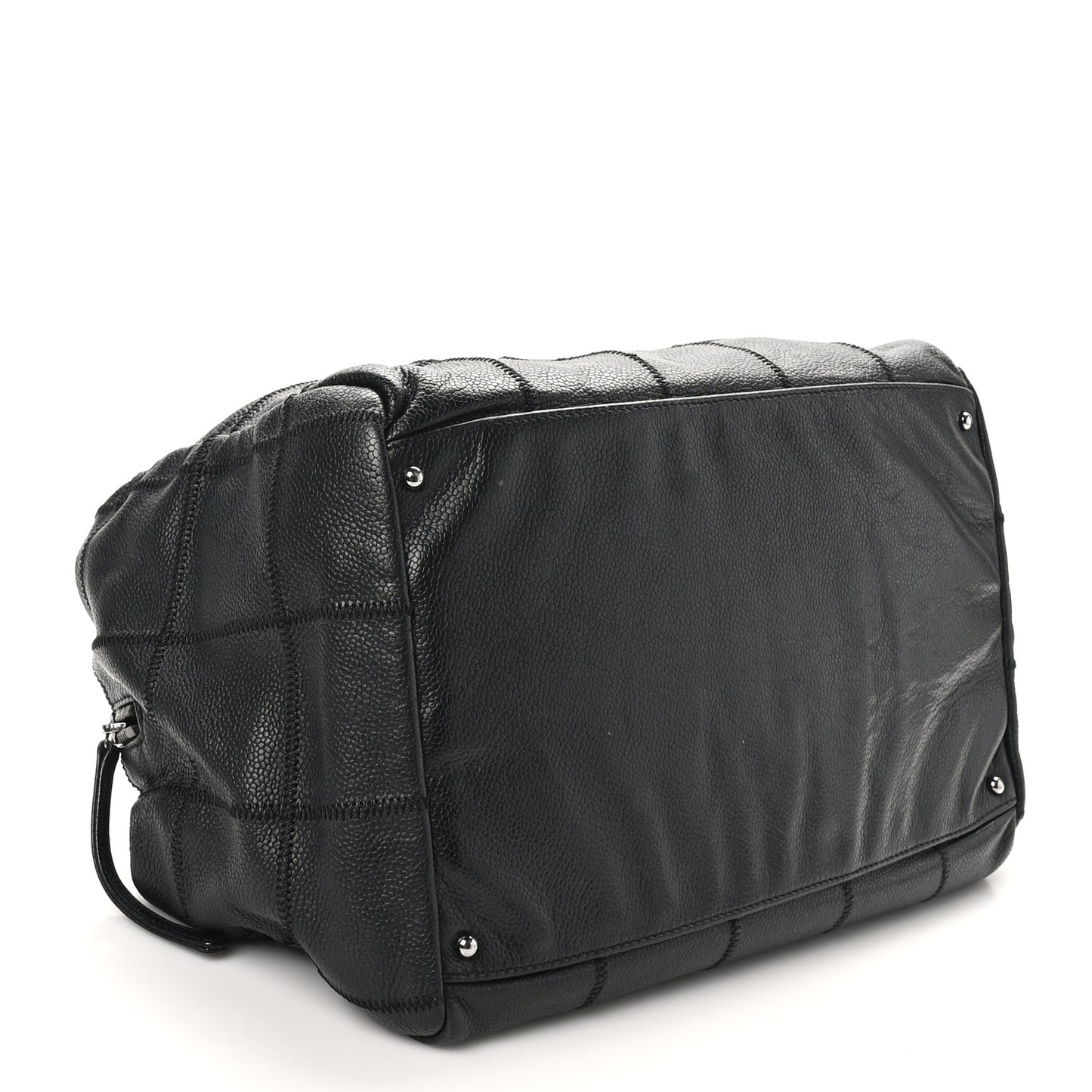 Caviar Square Stitched Bowler Black