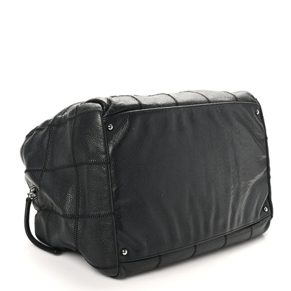 Chanel Caviar Square Stitched Bowler Black 4 of 12