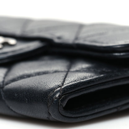 Chanel Lambskin Quilted Flap Card Holder Wallet Black 11 of 12