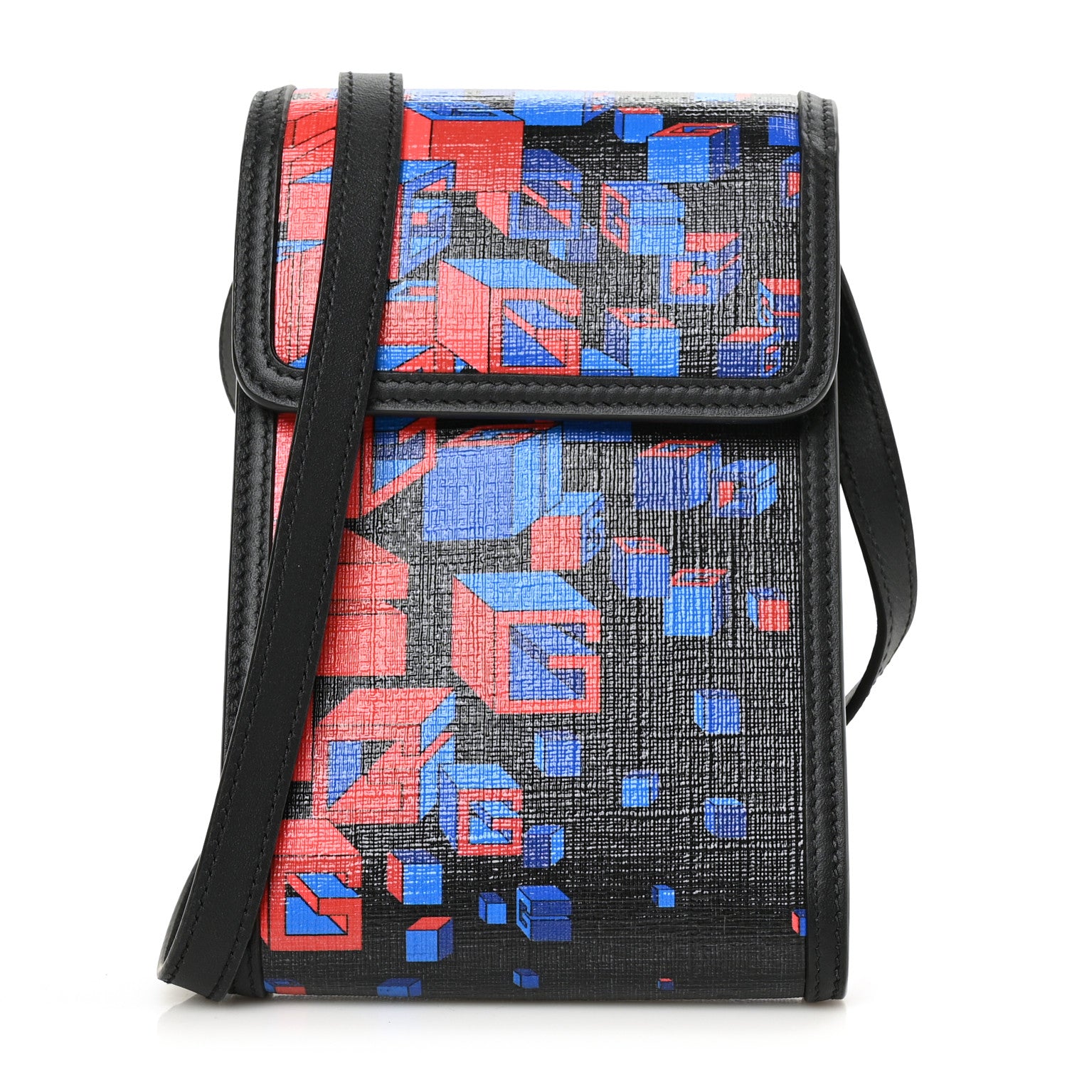 Gucci Canvas Mini Crossbody Bag Black Multicolor 1 of 5