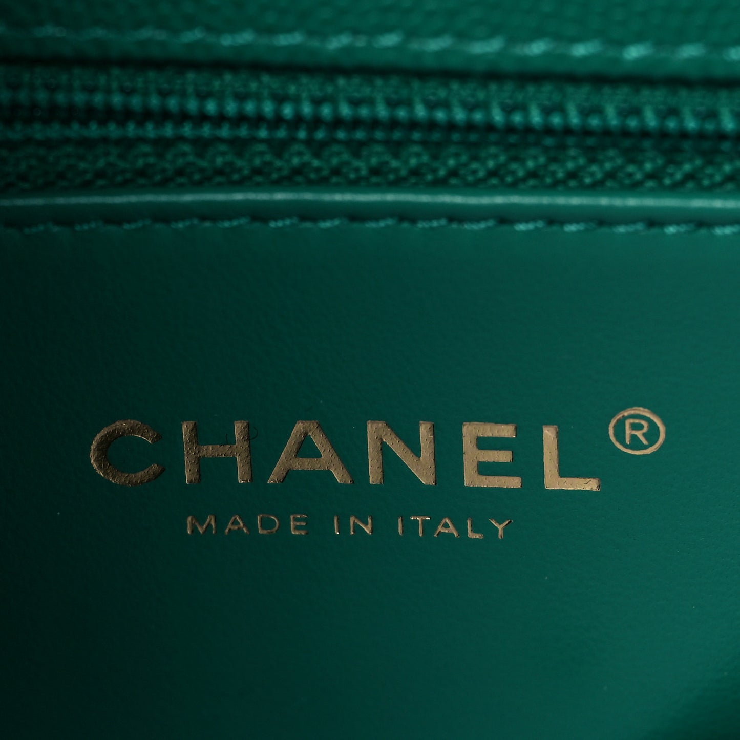 Caviar Quilted Small Coco Handle Flap Green