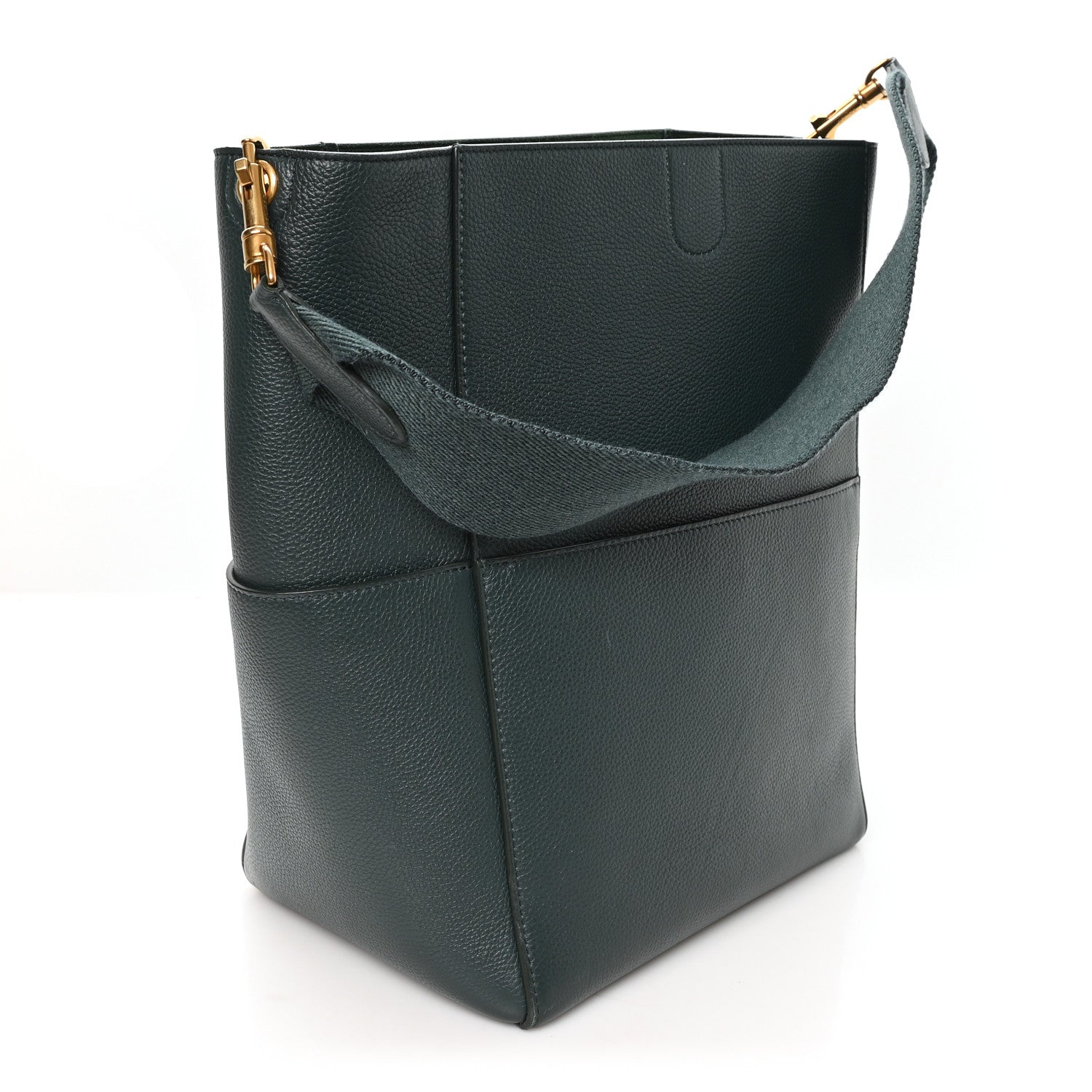 Celine Soft Grained Calfskin Sangle Bucket Bag Amazone 3 of 11