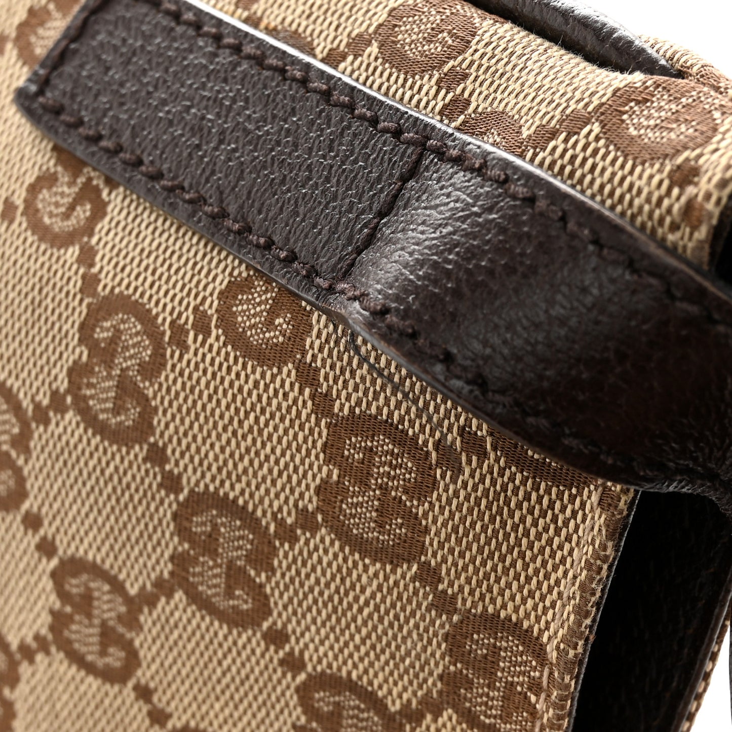 Monogram Flat Messenger Bag Dark Brown