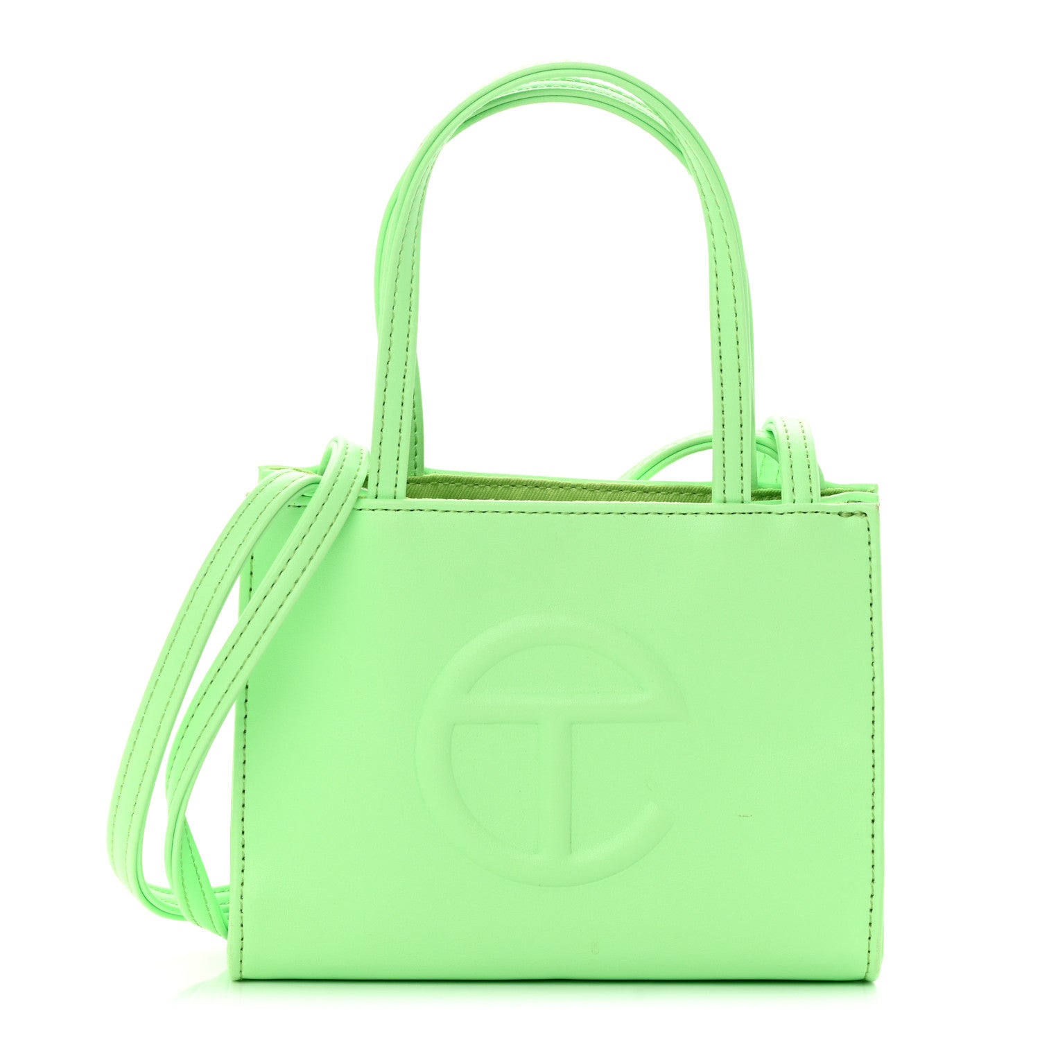 Telfar Vegan Leather Small Shopping Bag Double Mint 1 of 17