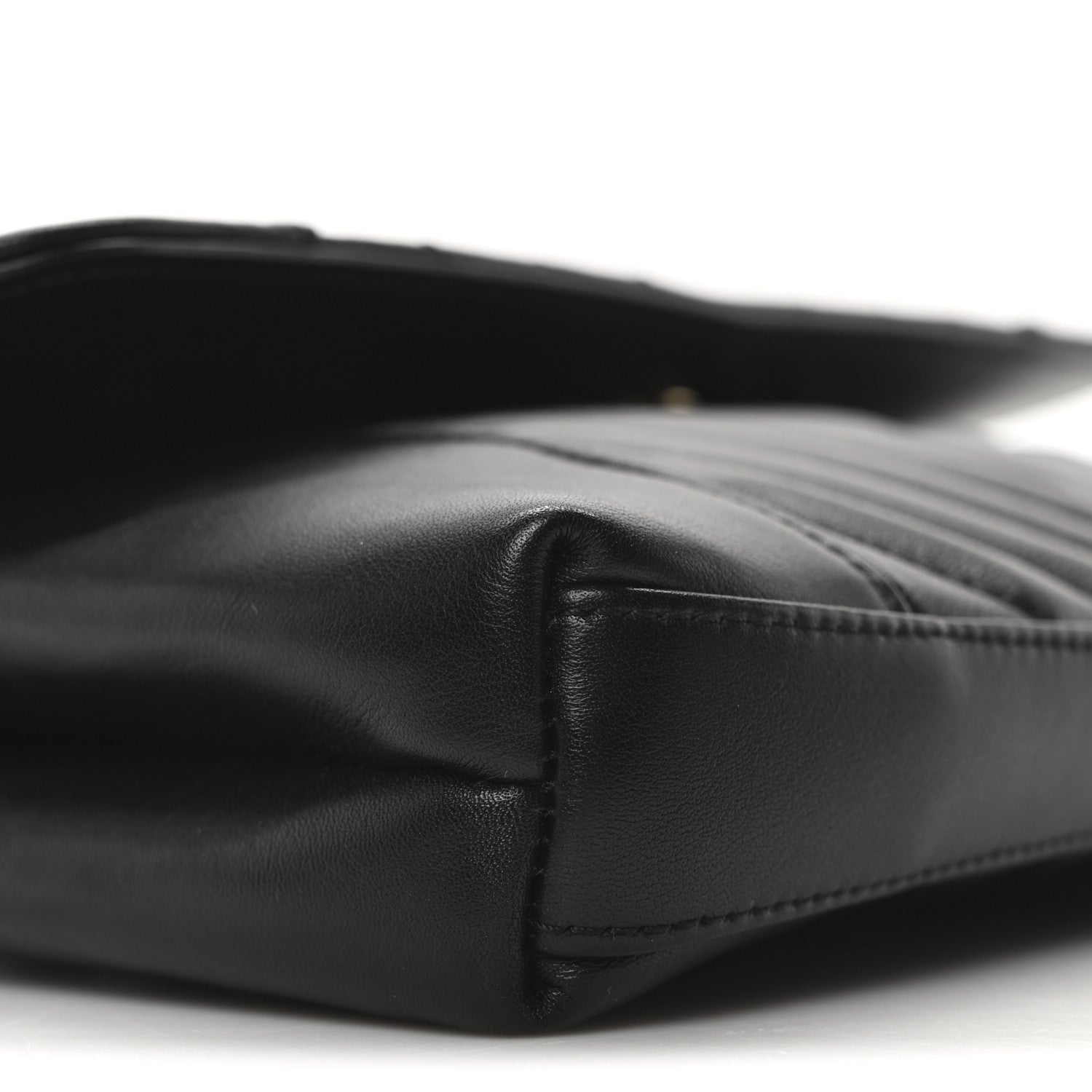 Chanel Calfskin Quilted Daily Chevron Clutch Black 9 of 10