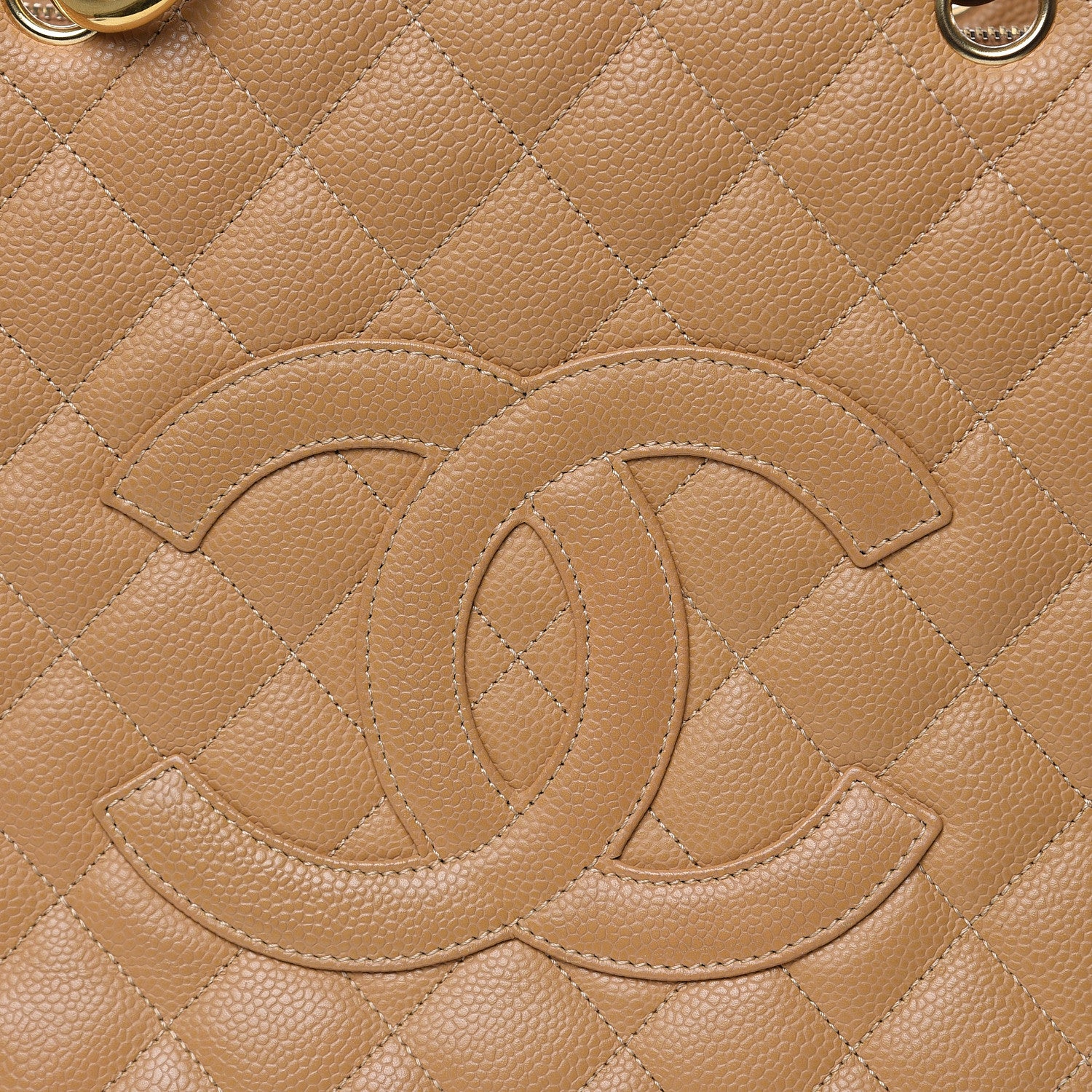 Chanel Caviar Quilted Grand Shopping Tote GST Beige 14 of 17
