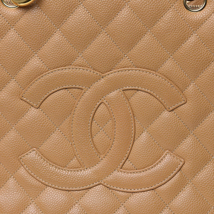 Chanel Caviar Quilted Grand Shopping Tote GST Beige 14 of 17