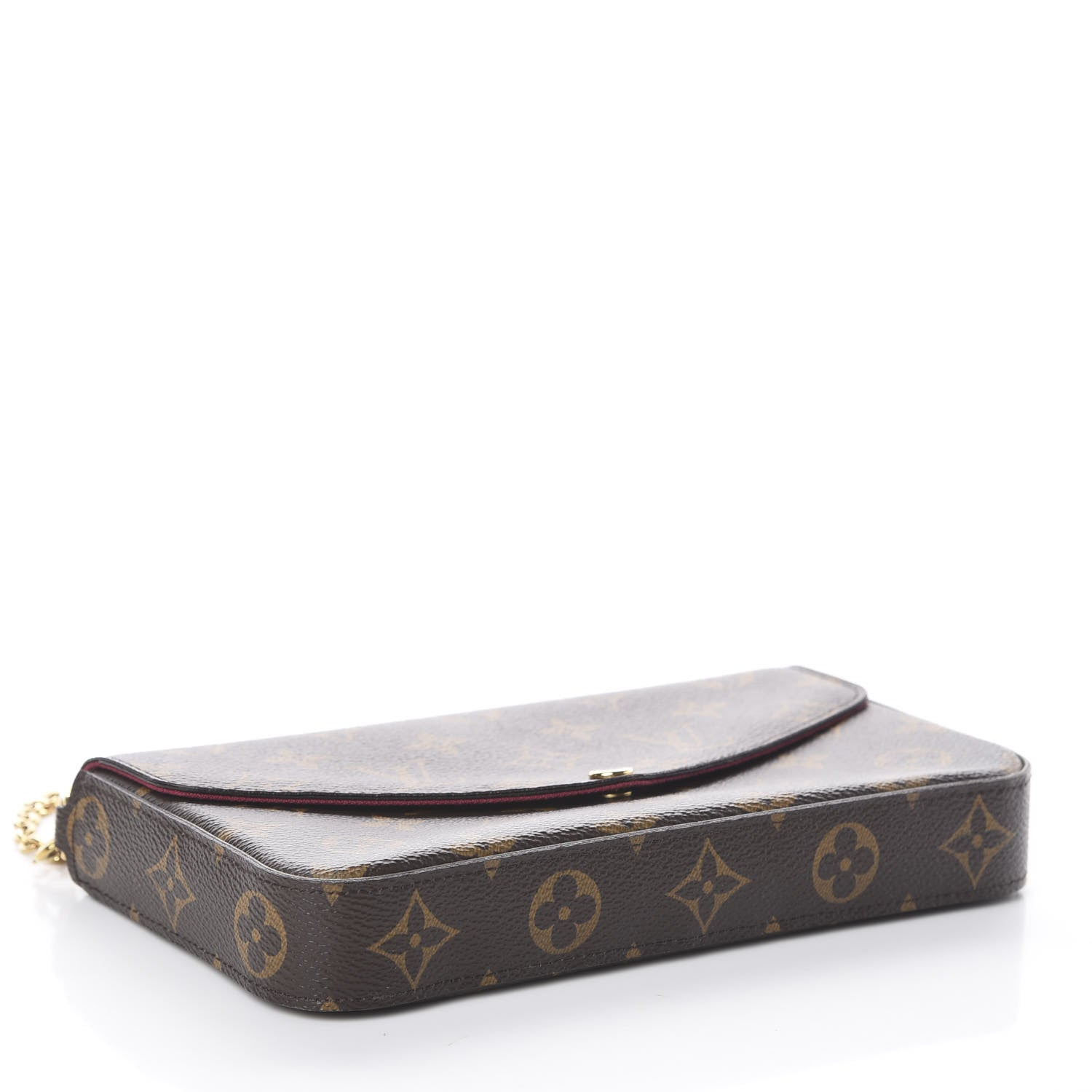Louis Vuitton Monogram Pochette Felicie Chain Wallet Fuchsia 3 of 7