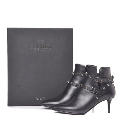 Valentino Garavani Calfskin Rockstud Double Buckle 65mm Ankle Boots 35 Black 11 of 11