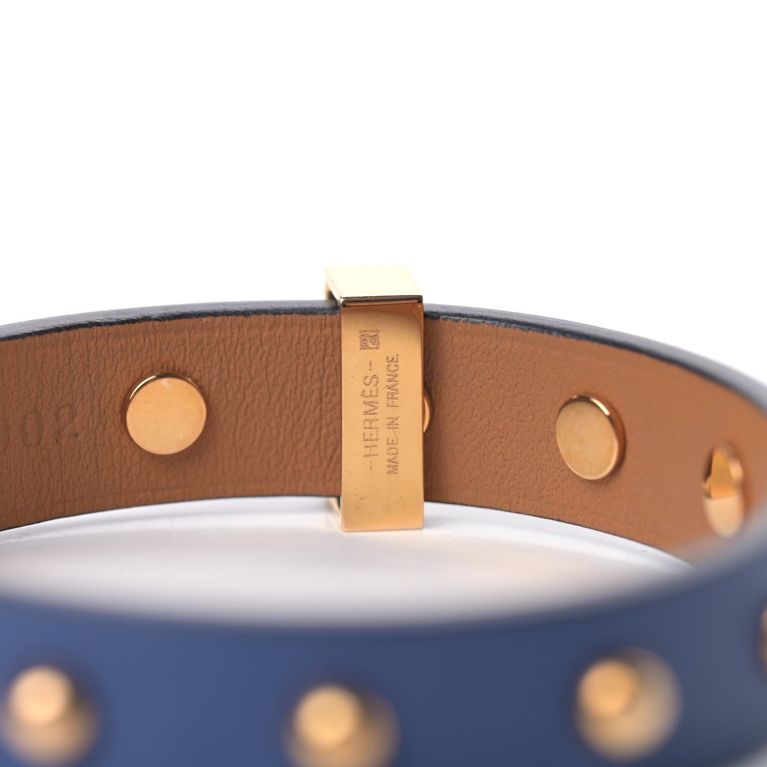 Hermes Swift Mini Dog Clous Ronds Bracelet T2 Bleu Brighton 4 of 6
