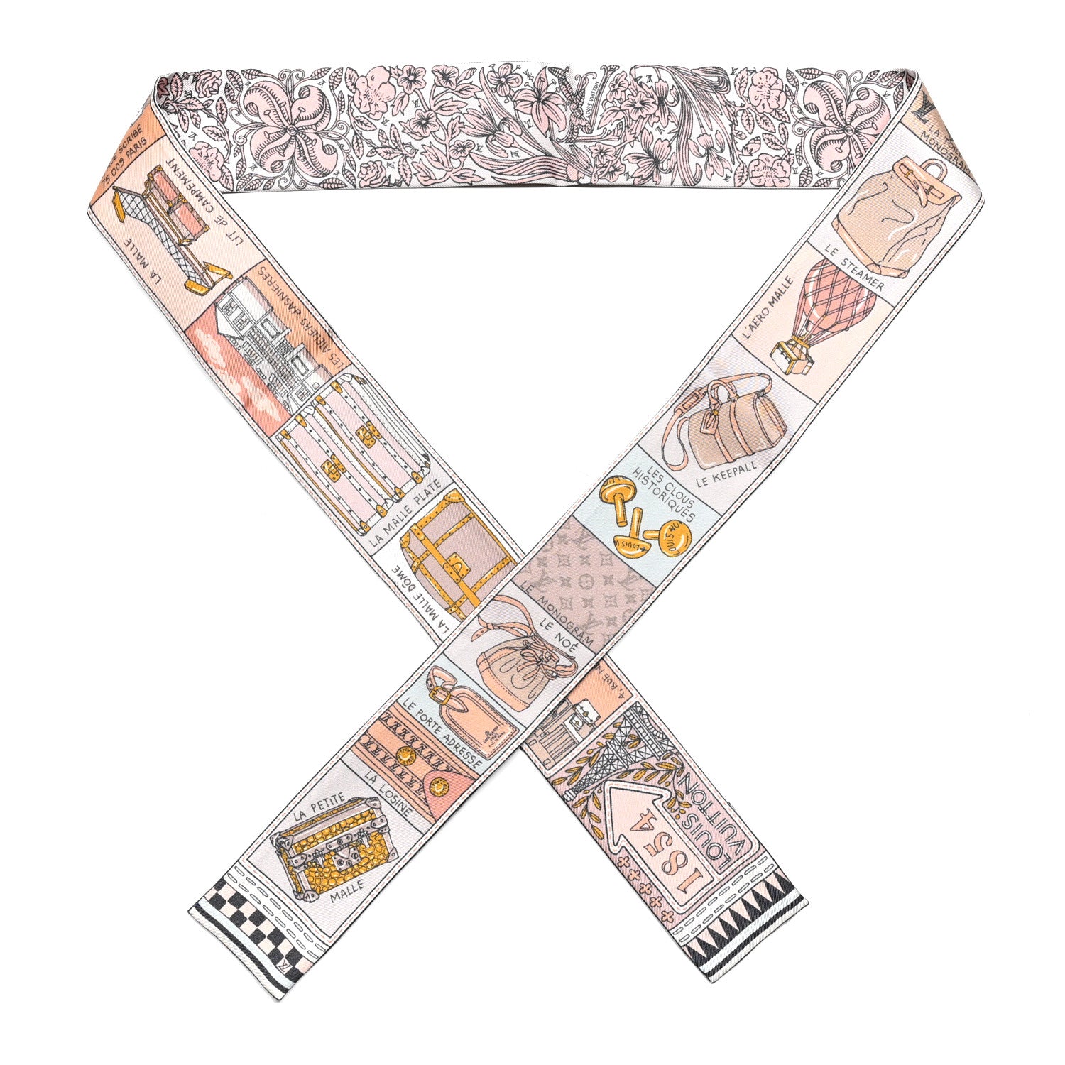 Louis Vuitton Silk Jeu De Louis BB Bandeau Blush 1 of 3