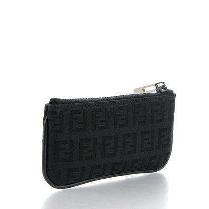 Fendi Zucchino Coin Pouch Key Case Black 3 of 6