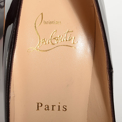 Christian Louboutin Metal Patent So Kate 120 Pumps 38 Rouge Noir 5 of 7