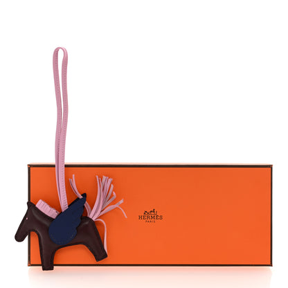 Hermes Milo Lambskin Grigri Rodeo Pegase Horse Bag Charm PM Rouge Sellier Mauve Sylvestre Bleu Saphir 5 of 5