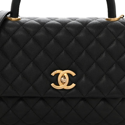 Chanel Caviar Quilted Small Coco Handle Flap Black 8 of 10