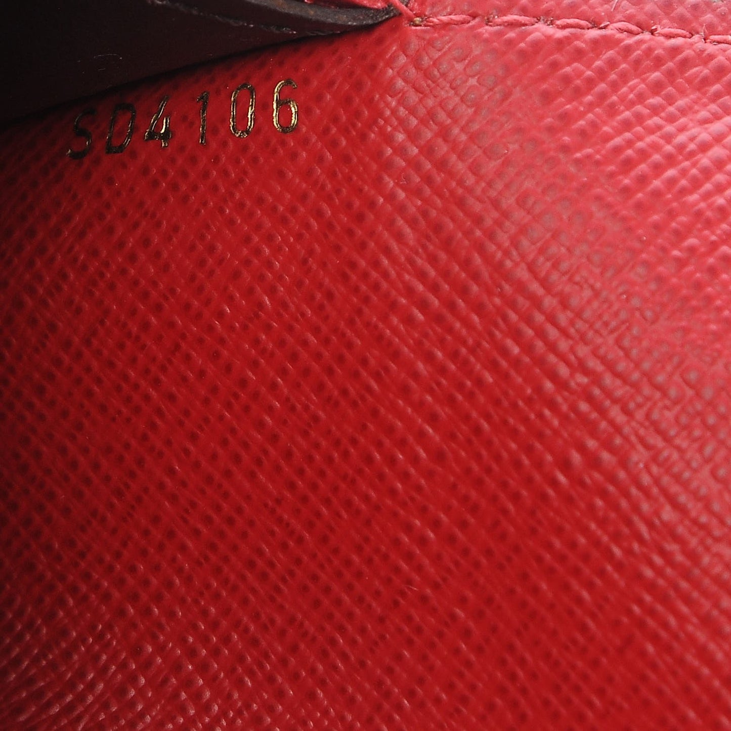Damier Ebene Emilie Wallet Red