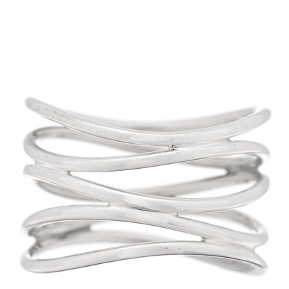 Tiffany Sterling Silver Elsa Peretti 5 Row Wave Ring 54 7 1 of 4