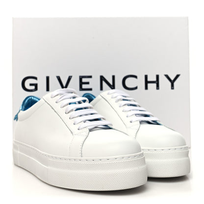 Givenchy Calfskin Womens Urban Street Sneakers 37.5 White Aqua 9 of 9