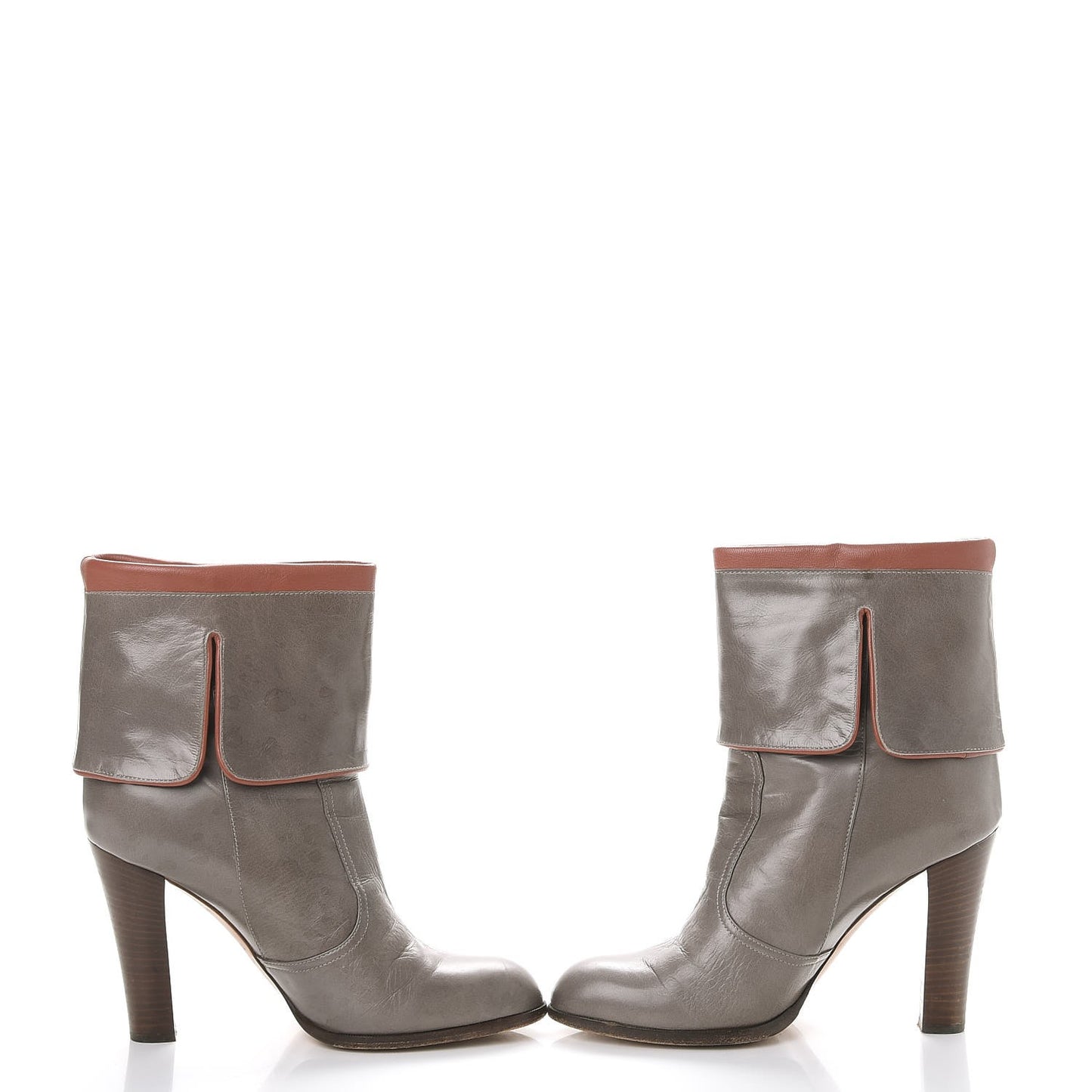 Sheepskin Fold Over Ankle Boots 39 Grey