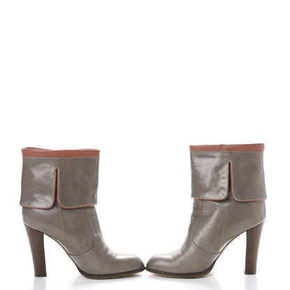 Chloe Sheepskin Fold Over Ankle Boots 39 Grey 5 of 12