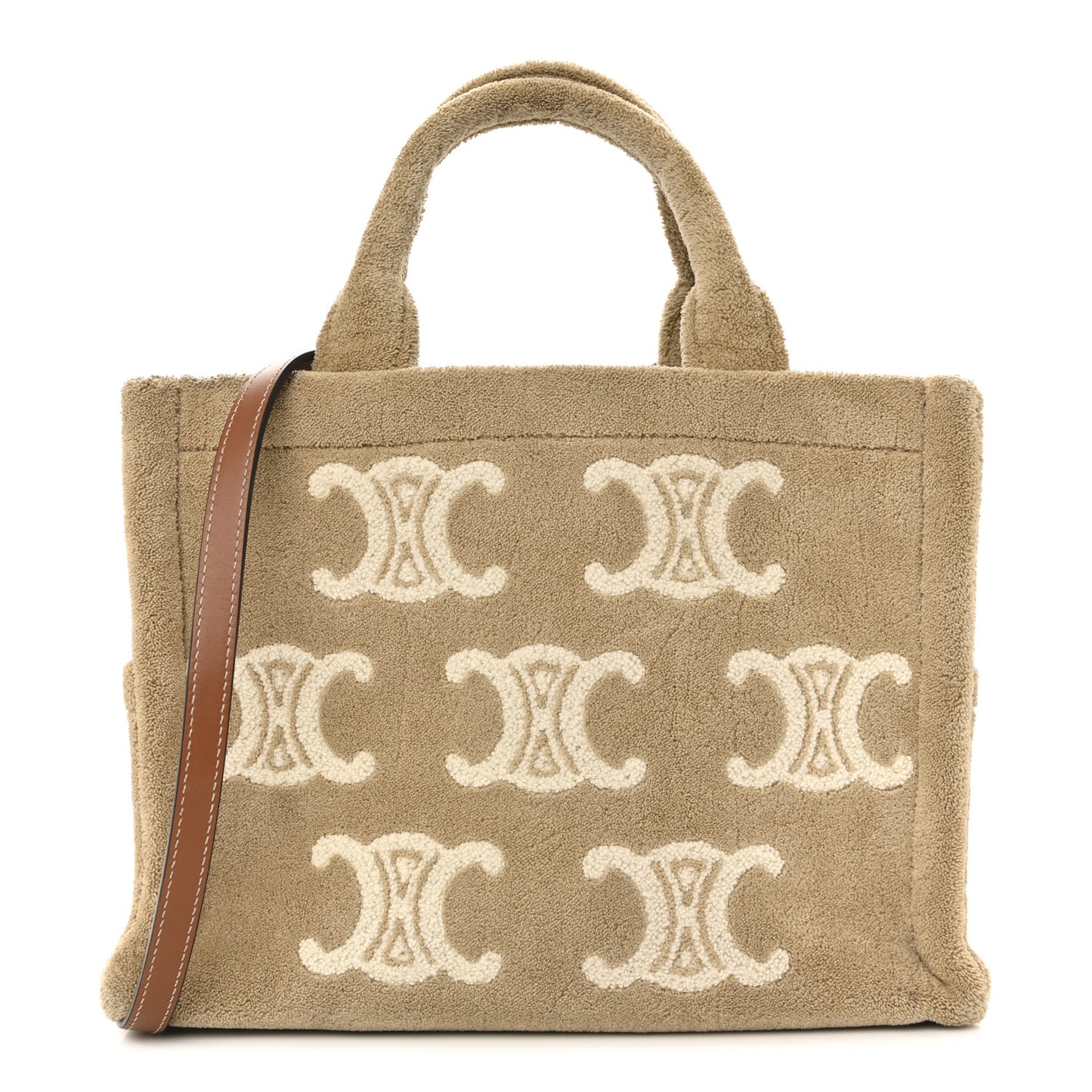 Thais Triomphe All Over Small Cabas Beige Tan