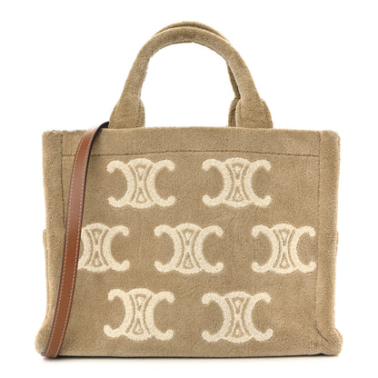 Celine Thais Triomphe All Over Small Cabas Beige Tan 1 of 11