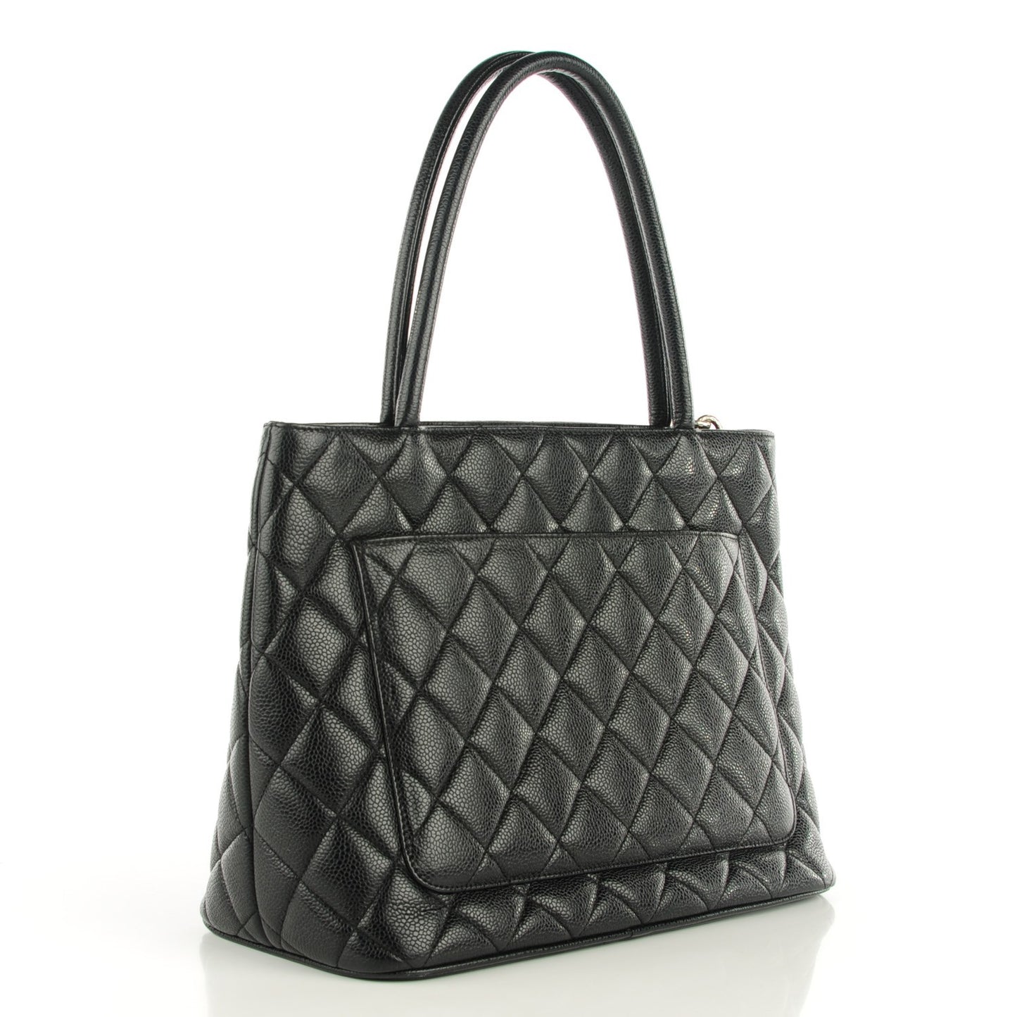 Caviar Quilted Medallion Tote Black